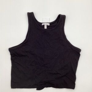 Derek Heart Black Cropped Open Back Tank NWT